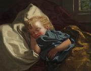 John George Brown Sleeping Angel oil on canvas